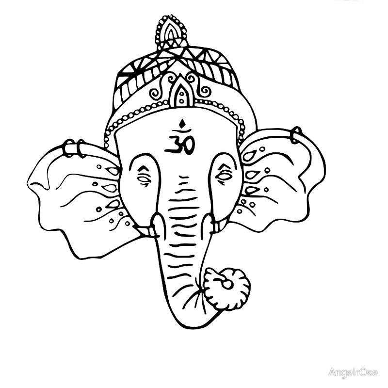 800x800 Buddhist Elephant Drawstring Bags By Angelr0se Redbubble