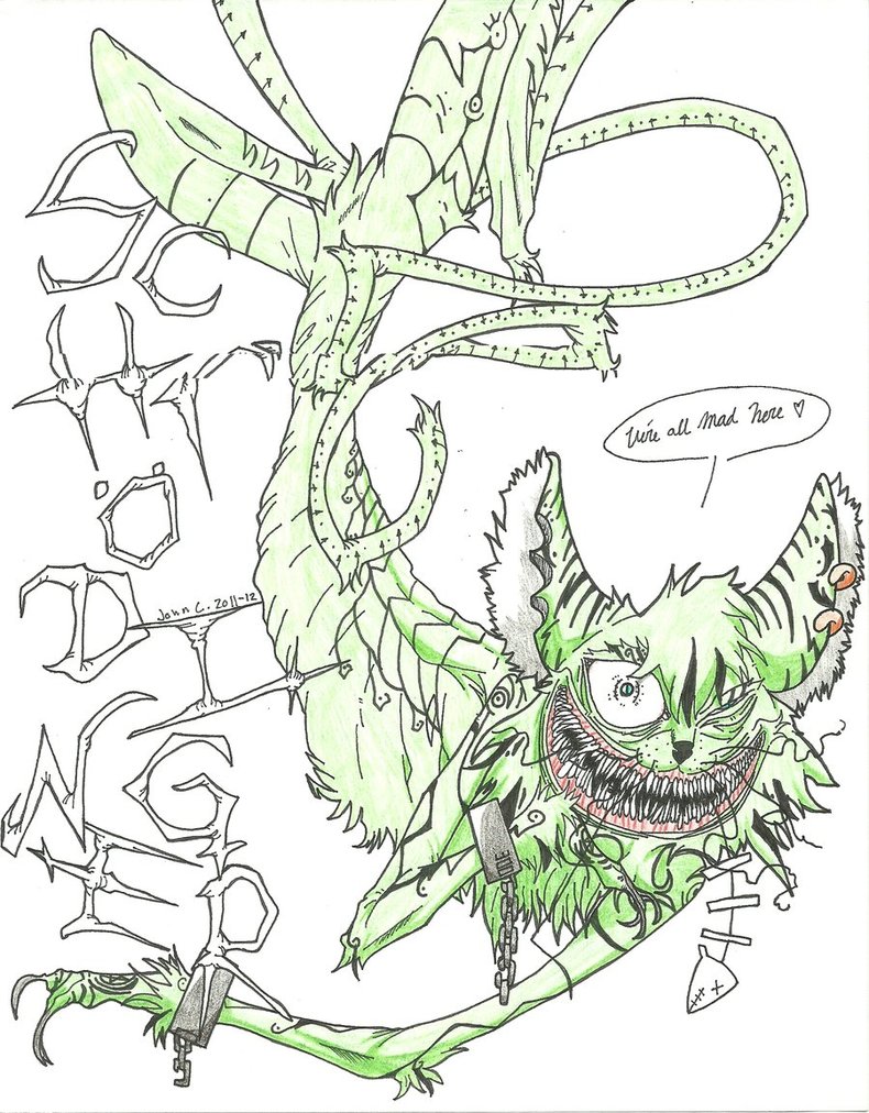 790x1012 A Feral, Grinning Cat By Skellington1