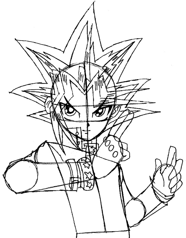 600x770 How To Draw Yami From Yu Gi Oh With Easy Step By Step Drawing