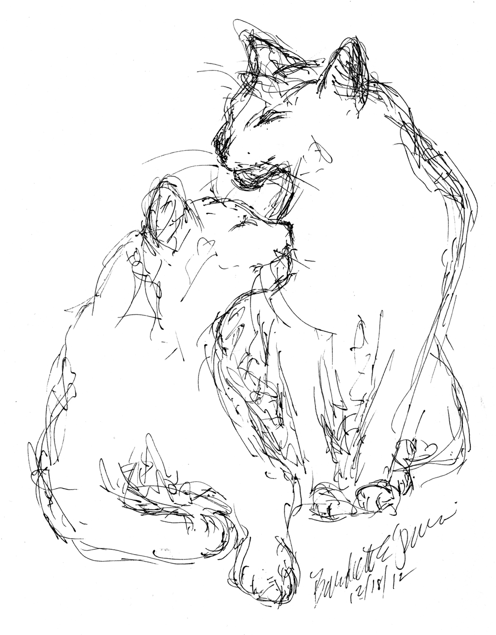 1000x1280 Daily Sketch Oh Mom, Oh Giuseppe ~ The Creative Cat