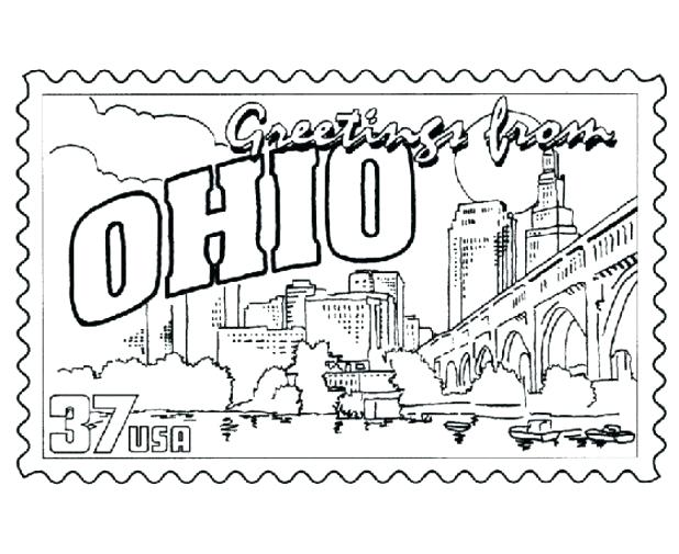 618x505 Ohio State Buckeyes Coloring Pages State Coloring Pages Regarding
