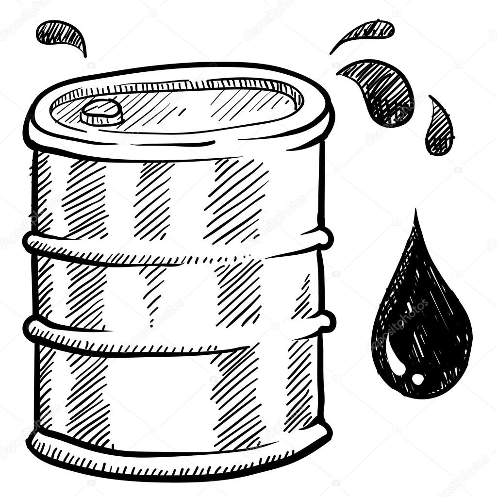 1024x1024 Oil Barrel Sketch Stock Vector Lhfgraphics