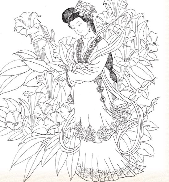 548x590 Pin By On Flower Dance, Coloring Books