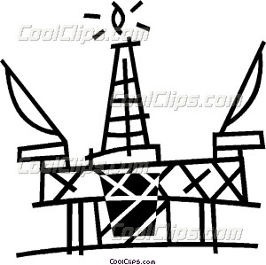 300x299 Offshore Drilling Platform Vector Clip Art