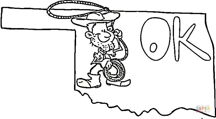 750x415 Oklahoma Map Coloring Page Free Printable Coloring Pages