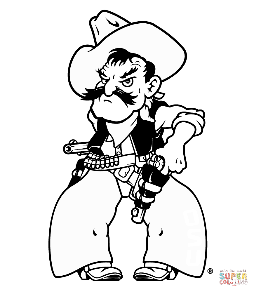 870x1000 Pistol Pete Coloring Page Free Printable Coloring Pages