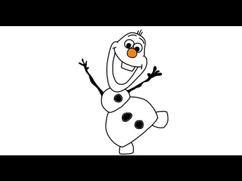 480x360 How To Draw Olaf The Snowman From Disney's Frozen Movie In Full