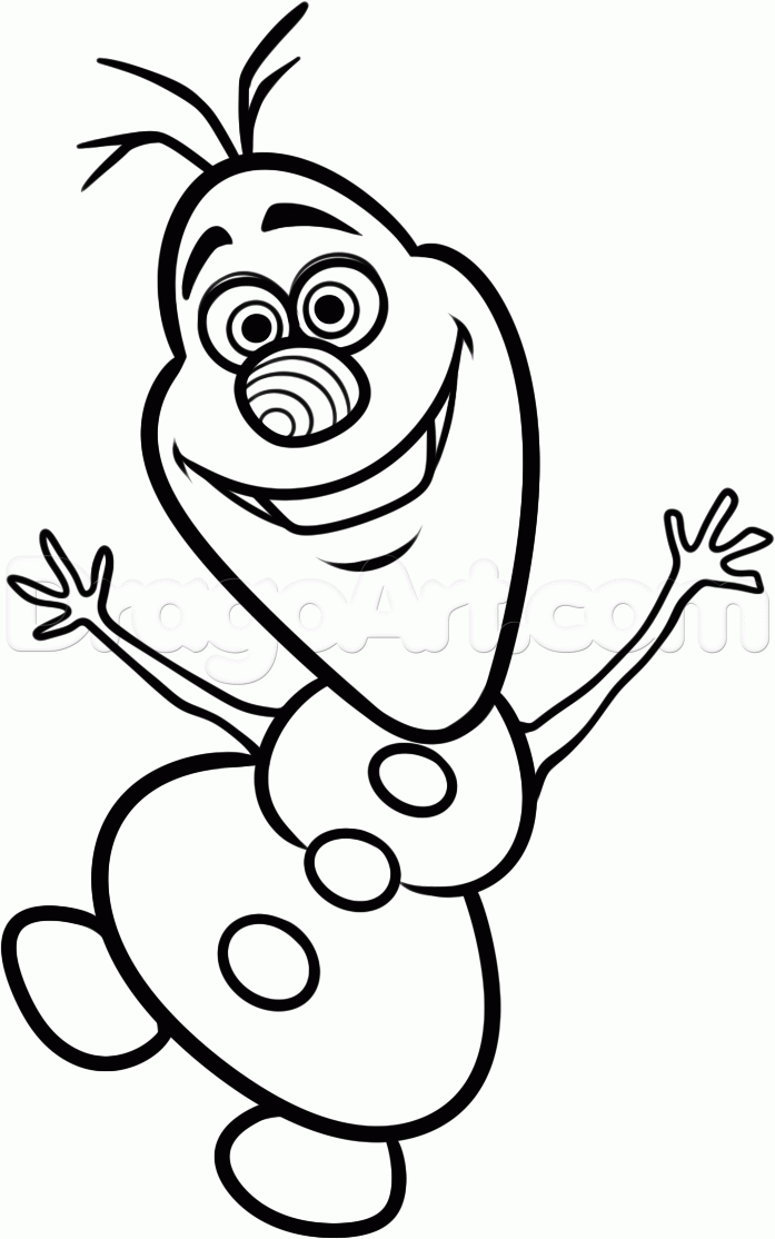 697x1114 How To Draw Olaf Step 9 Svg Files Olaf, Drawings