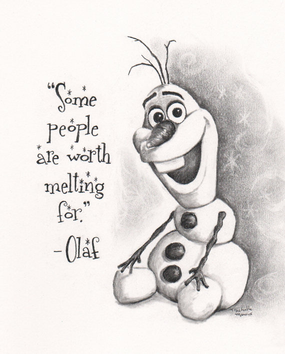 570x707 Items Similar To Olaf Drawing In Charcoal On Etsy