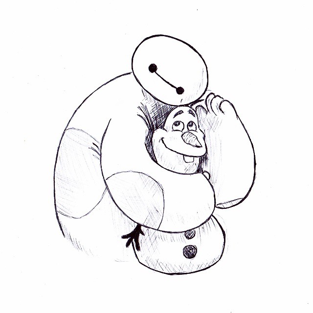 640x640 Baymax And Olaf ~ Big Hero 6 And Frozen By Jaenartist