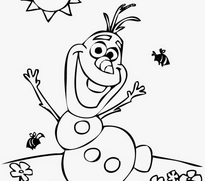 678x600 Olaf Colouring Kids Coloring