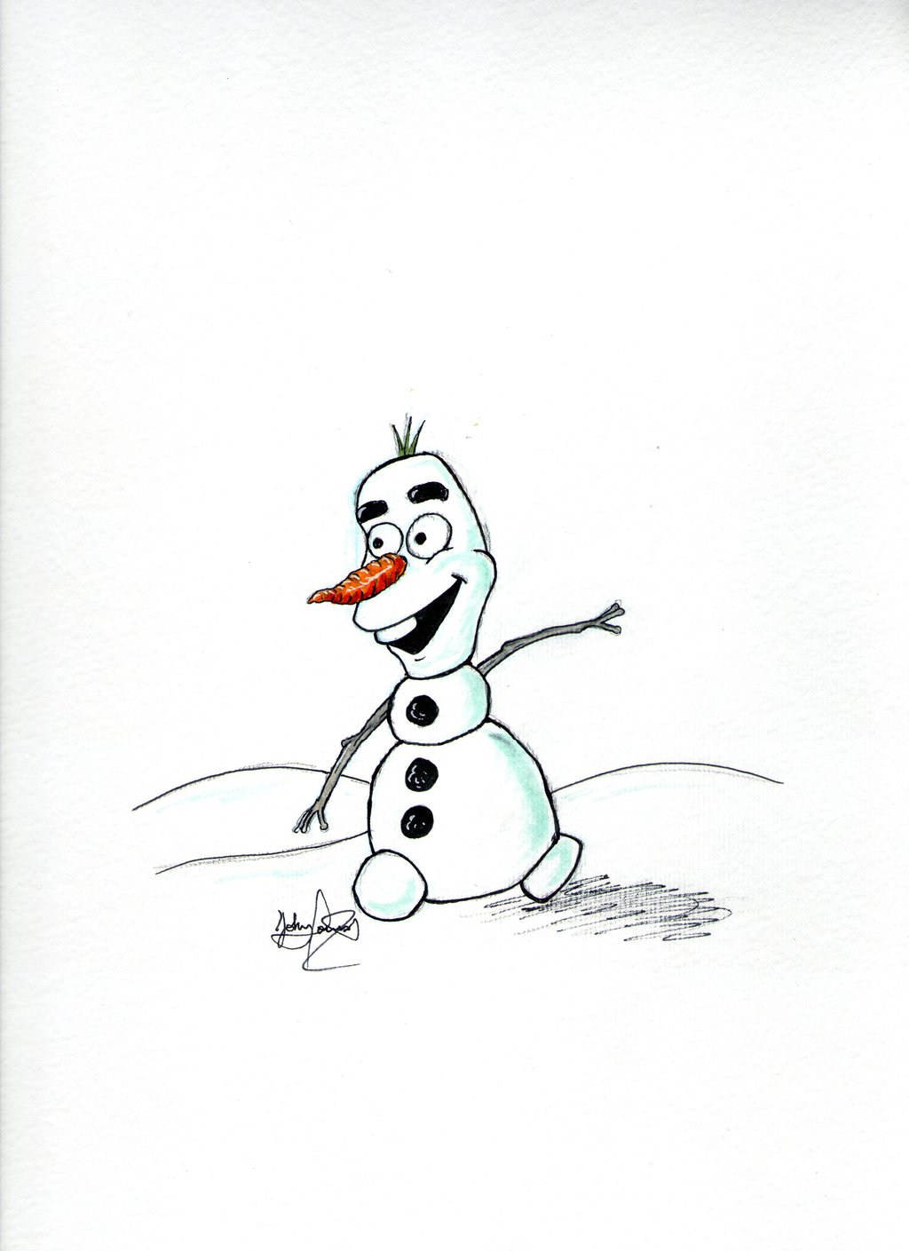 1024x1409 Olaf The Snowman By Johnnyism
