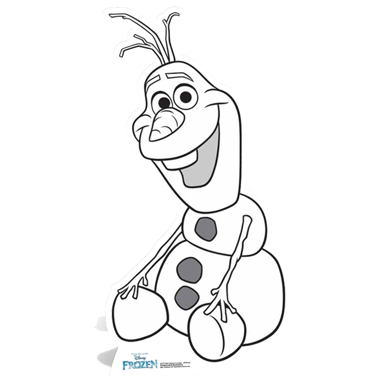 750x750 Disney Frozen Olaf Colour In Cutout