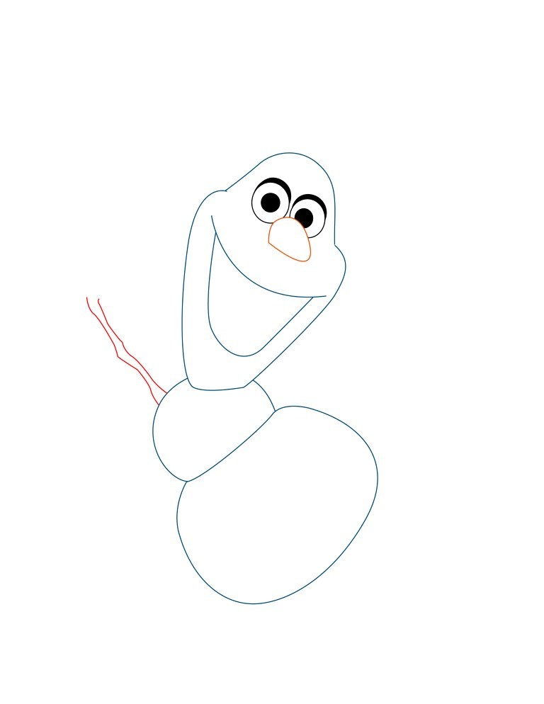 768x994 How To Draw Olaf From Frozen