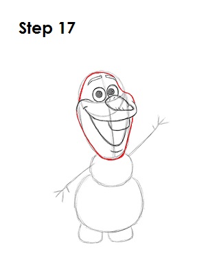300x388 How To Draw Olaf (Frozen)