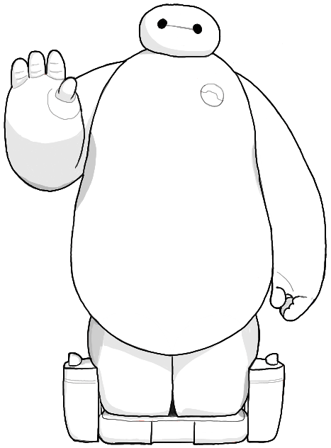 467x632 How To Draw Baymax From Big Hero 6 In Easy Step By Step Drawing