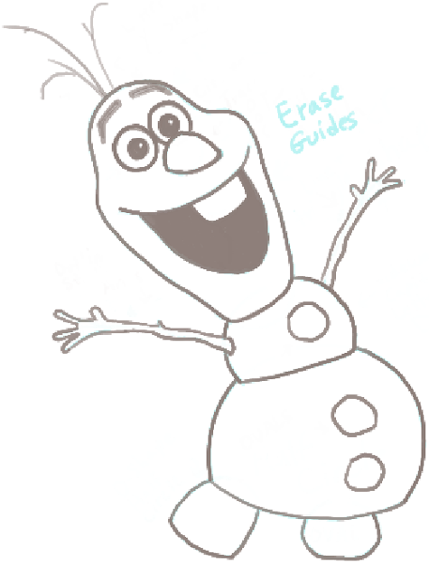 475x626 How To Draw Olaf The Snowman From Frozen With Easy Steps Tutorial