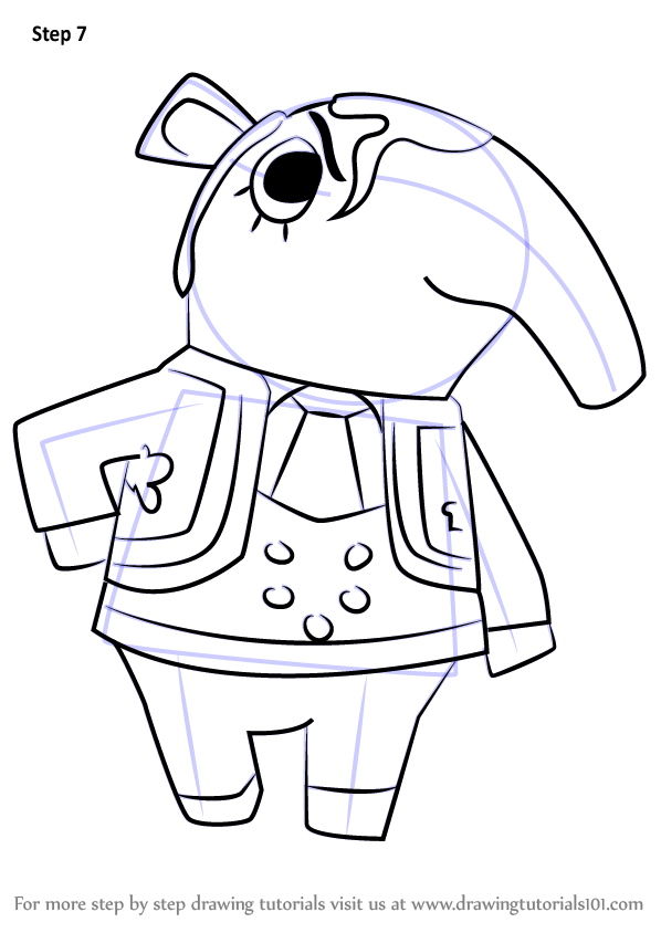 598x844 Learn How To Draw Olaf From Animal Crossing (Animal Crossing) Step