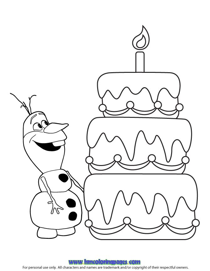 670x867 Drawn Cake Olaf