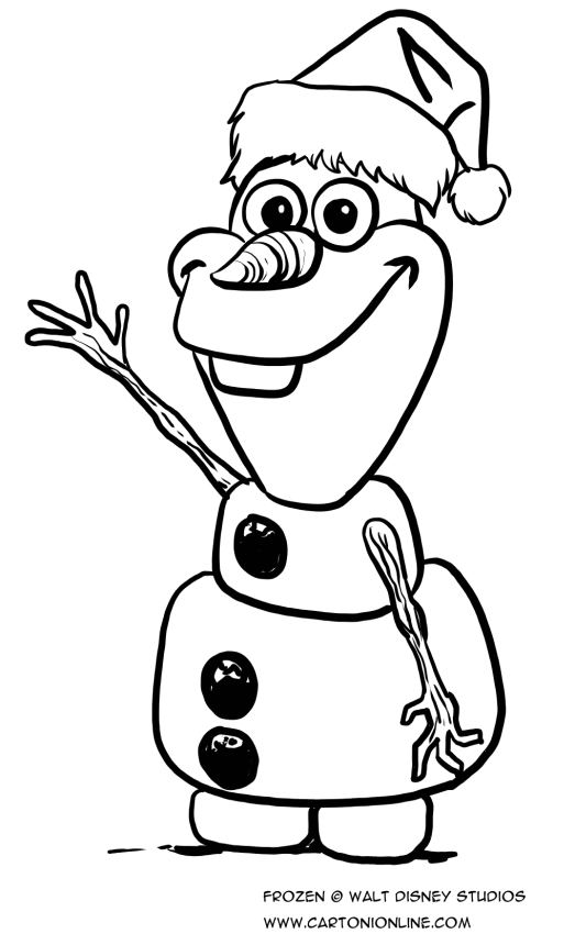 523x850 The Snowman With Christmas Hat Coloring Page