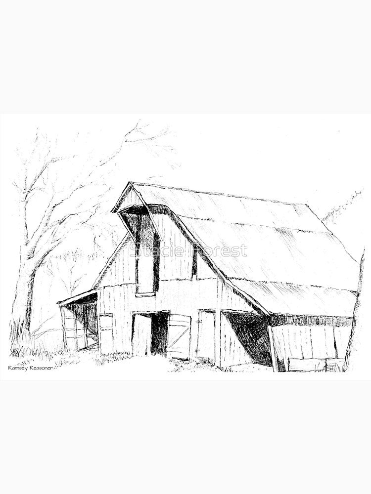 750x1000 Old Barn Sketch Unisex T Shirt By Sforest Redbubble