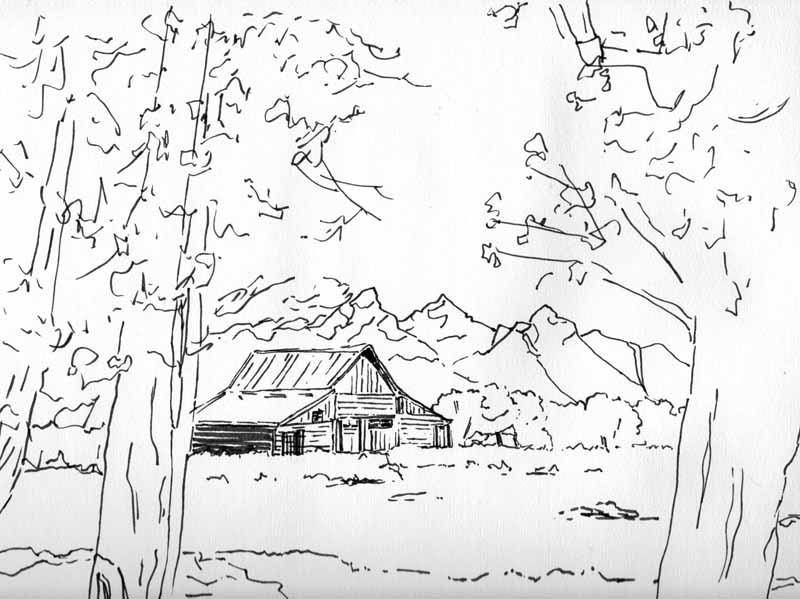 800x599 Wde 4 Jan. Old Barn Scene Poss. Mi