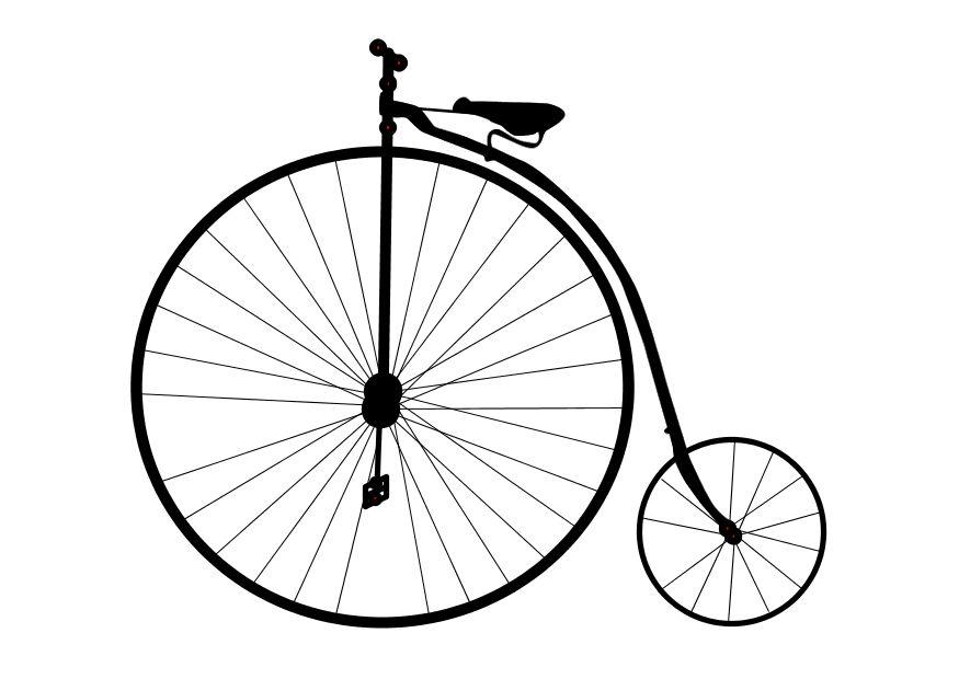 875x620 Coloring Page Old Bicycle