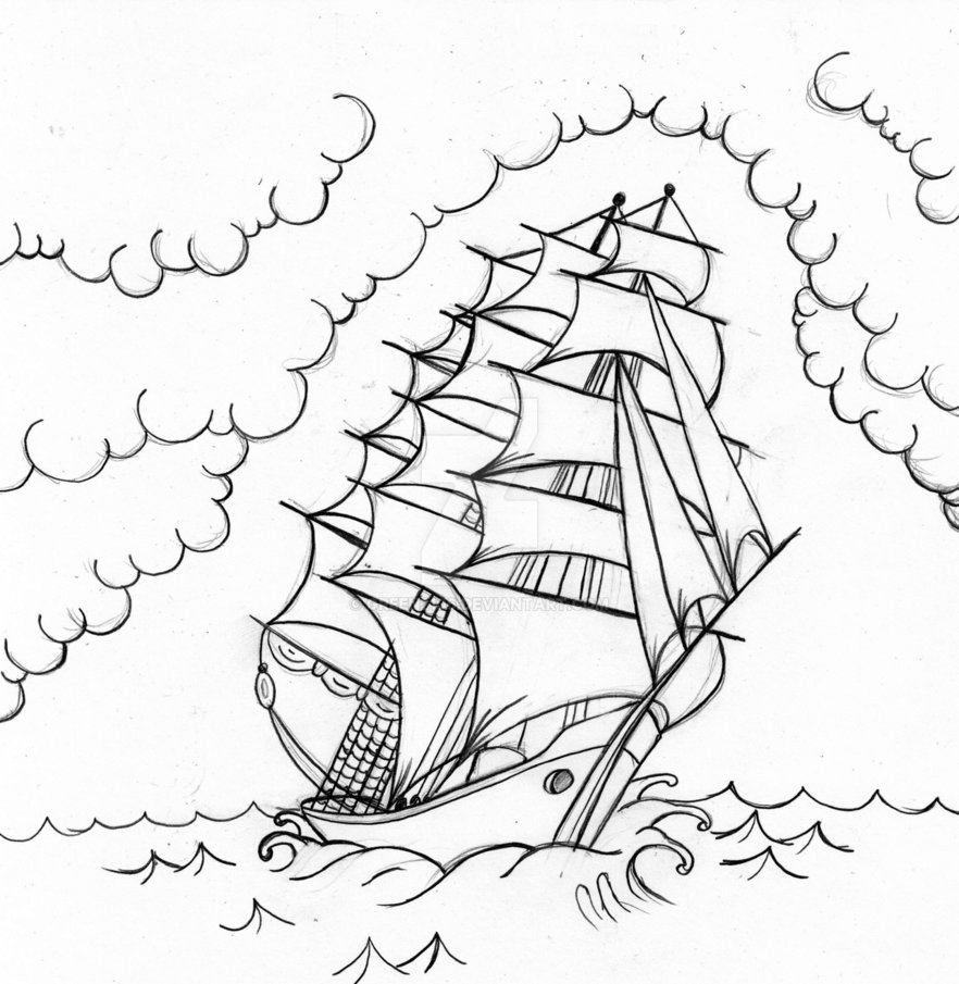 882x905 Old School Boat By Green2106