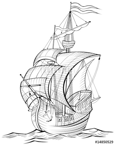 398x500 Old Sailing Boat Stock Image And Royalty Free Vector Files