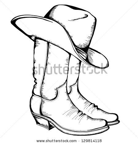 450x470 Drawings Of Cowboy Boots Group
