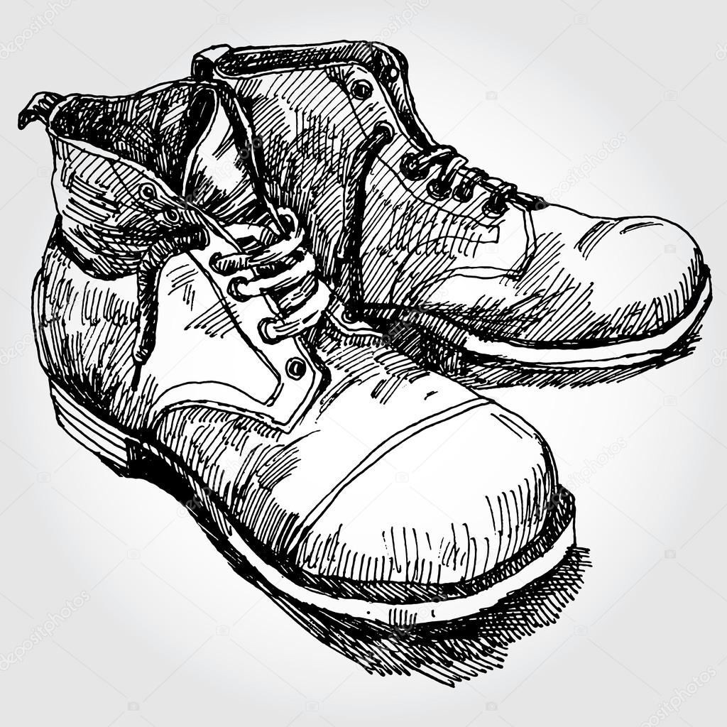 1024x1024 Old Nice Boots Stock Vector Tsaplia