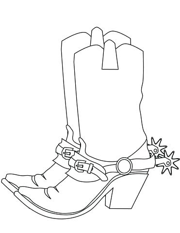 371x480 Cowboy Boot Coloring Page Click The Old Cowboy Boot Coloring Pages