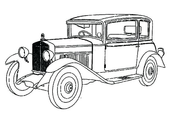 600x392 Classic Cars Coloring Pages Old Truck Coloring Pages Free Coloring