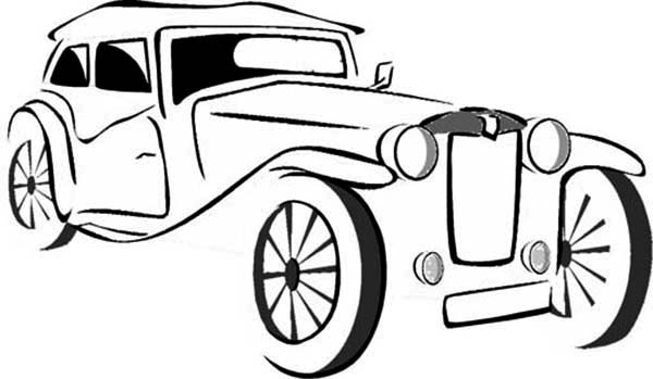 600x349 Old Car Painting Coloring Page Coloring Sky
