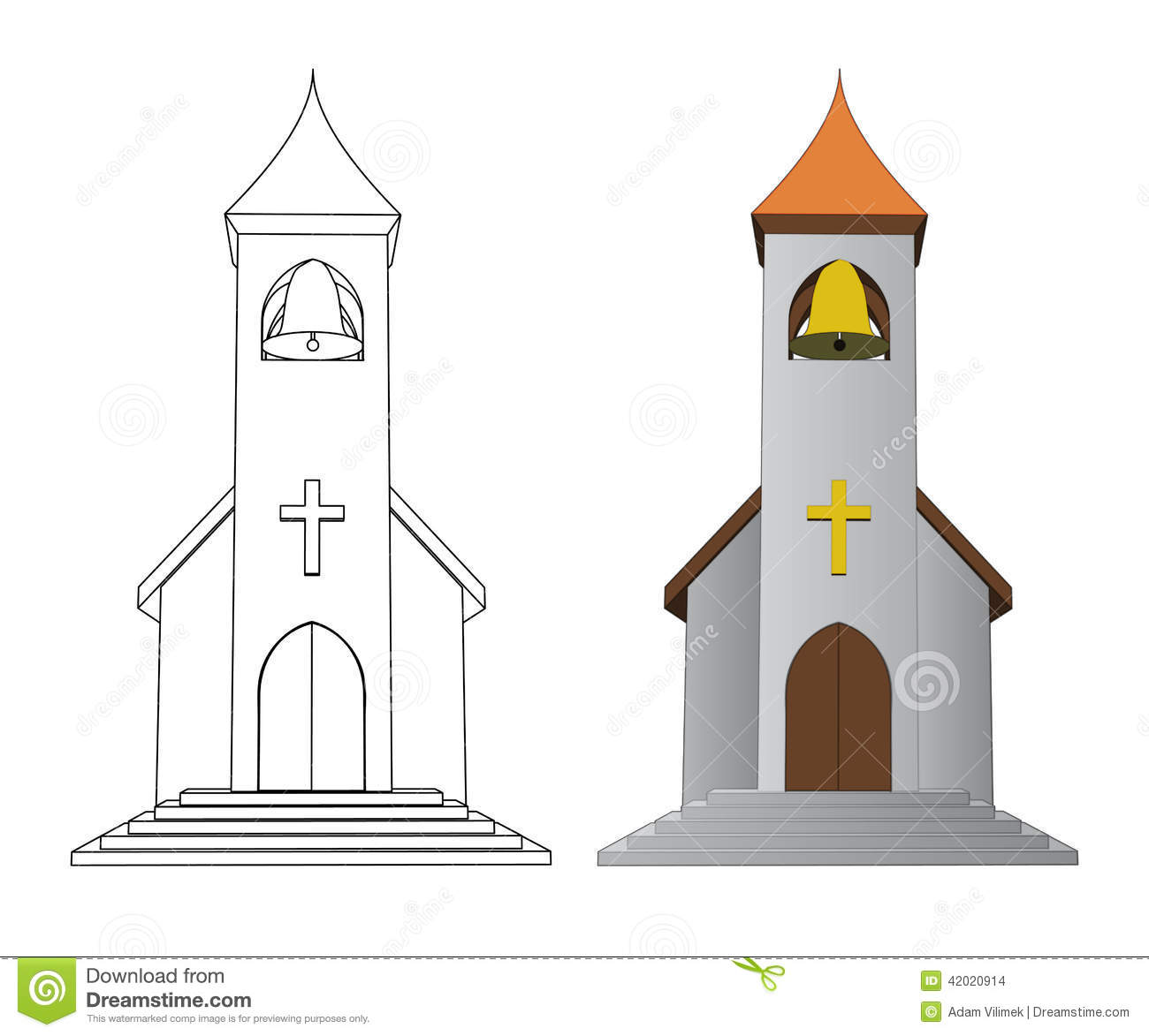 1300x1173 Church Drawing