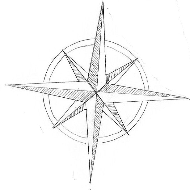 615x615 Drawn Compass Drawing