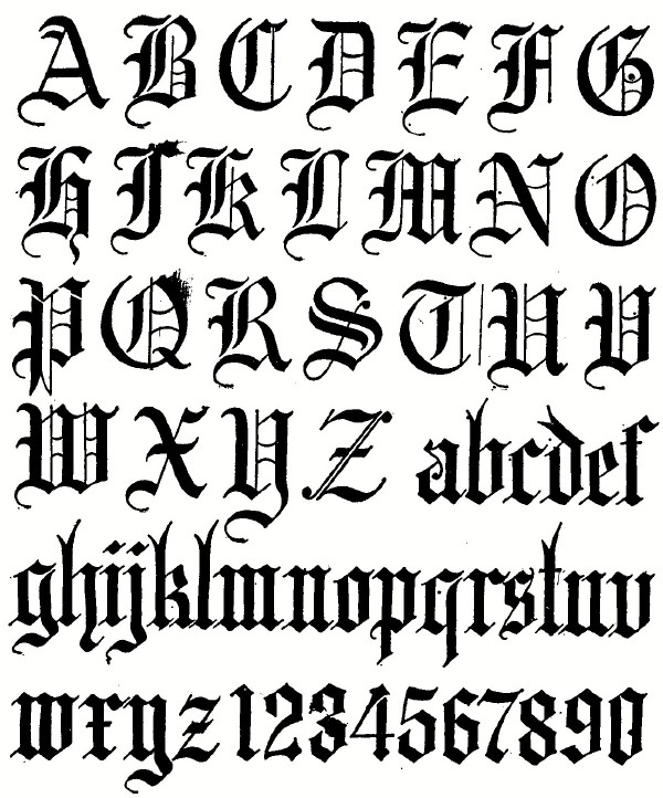 Old English Letters Drawing at GetDrawings | Free download