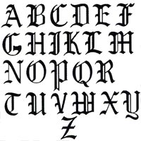 200x200 Old English Chimney Letters Letters