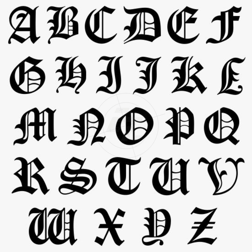 Old english font large old english font alphabet letters - musclenra