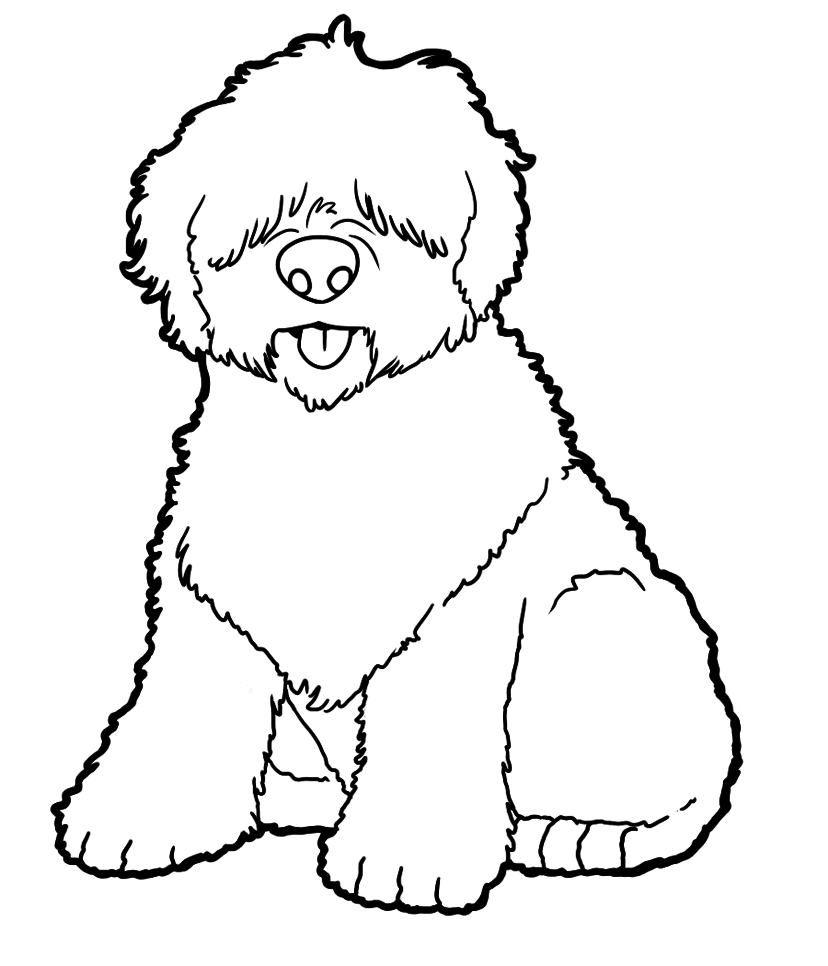 828x966 Old English Sheepdog By Candybeelinearts