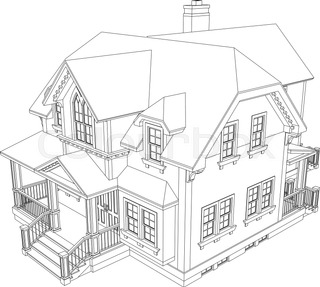 320x287 Black And White Town Square In Cartoon Style. Hand Drawn Doodle