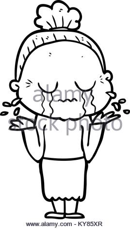 268x470 Cartoon Crying Old Lady Stock Vector Art Amp Illustration, Vector