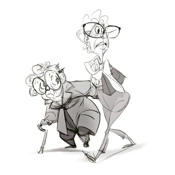 564x564 Old Lady Illustration