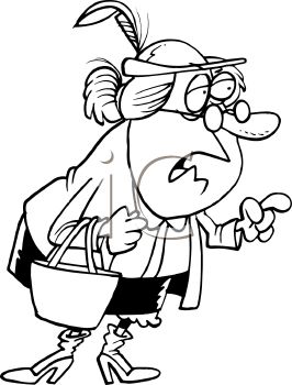266x350 Black And White Old Lady Holding A Purse