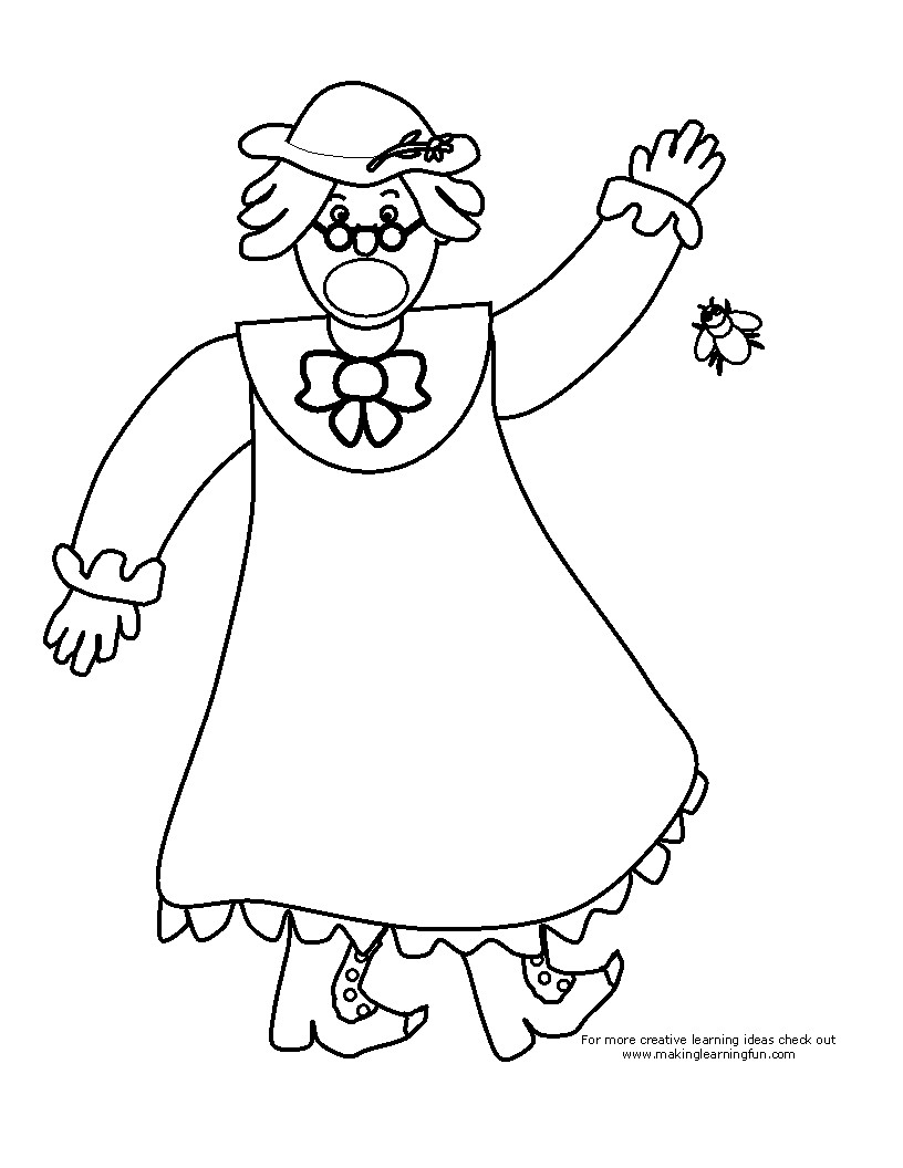 816x1056 There Was An Old Lady Coloring Page