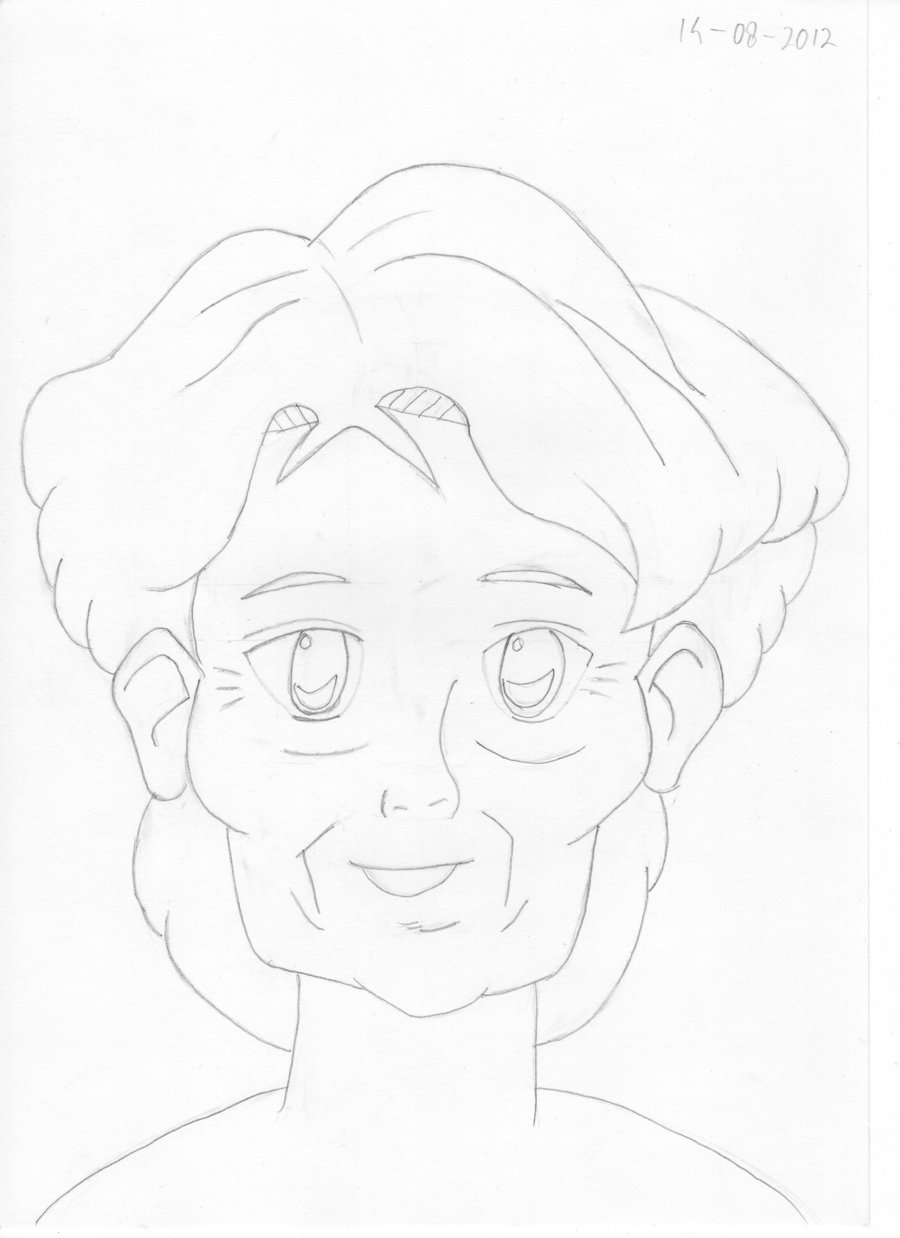 900x1238 Manga Old Lady By Makiman1