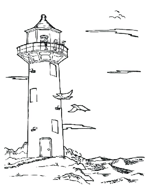 600x778 Lighthouse Coloring Pages Media