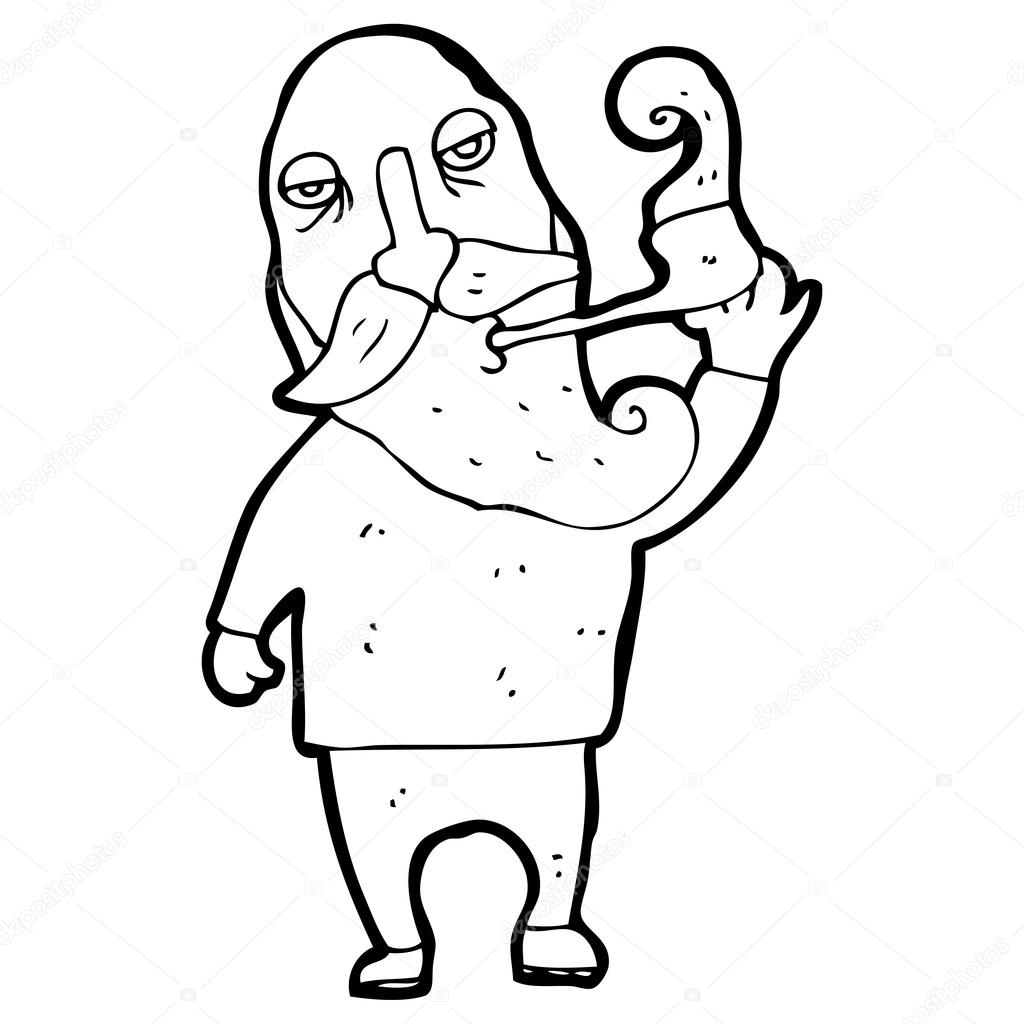 1024x1024 Old Man Smoking Pipe Cartoon Stock Vector Lineartestpilot