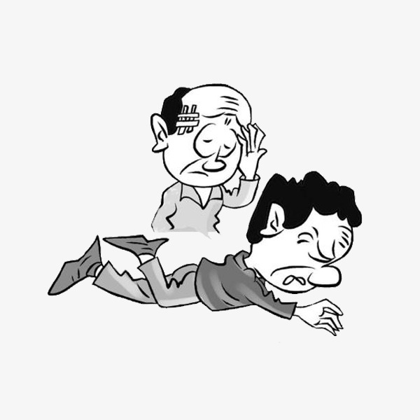 600x600 The Climbing Old Man, The Elderly, Fallen, Cartoon Png Image