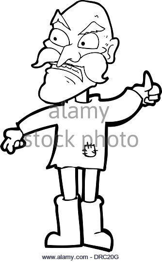 334x540 Cartoon Angry Old Man In Black And White Stock Photos Amp Images